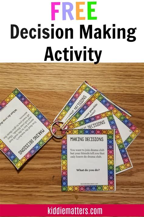 Free Printable Decision Cards
