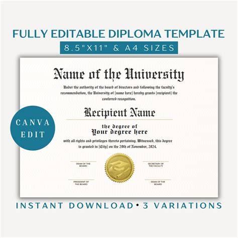 Free Printable Degree Templates