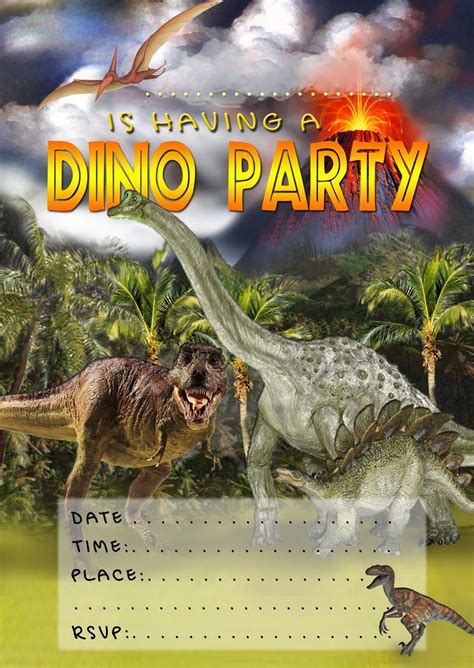 Free Printable Dinosaur Invite