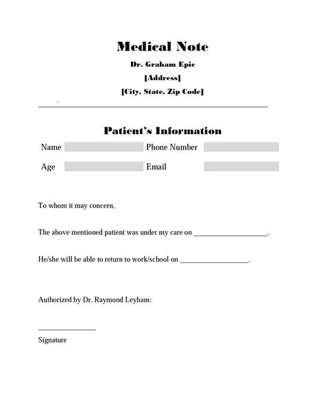 25+ Free Doctor Note / Excuse Templates ᐅ TemplateLab
