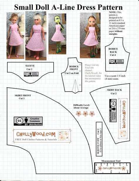 Free Printable Doll Clothes Pattern