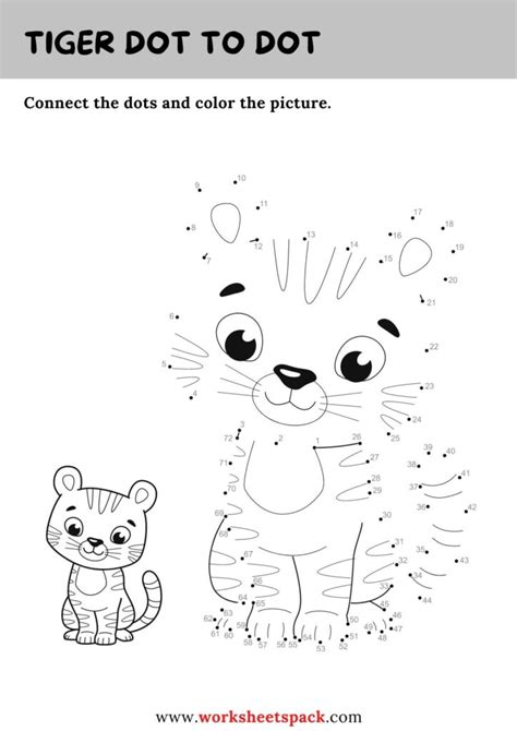 Free Printable Dot To Dot Tiger