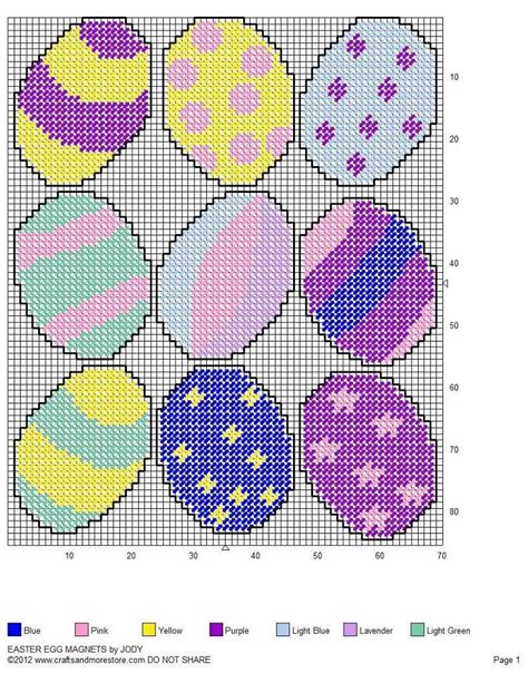 Free Printable Easter Egg Plastic Canvas Patterns