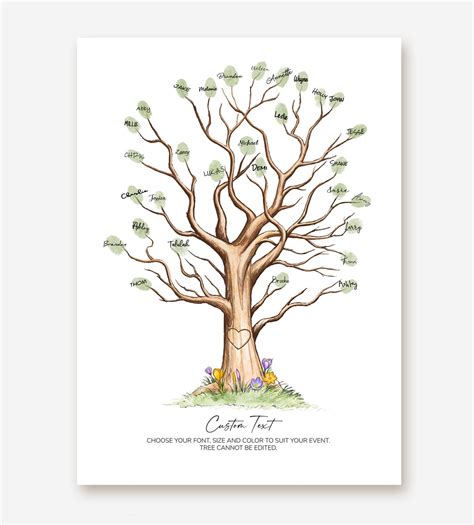 Free Printable Editable Fingerprint Tree Template