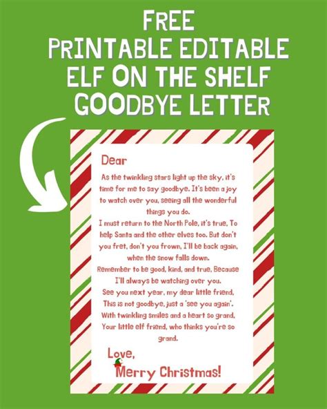 Editable Elf Letter Printable Letter From Elf Canva Etsy Elf