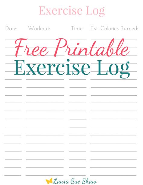 Free Printable Exercise Log Sheets