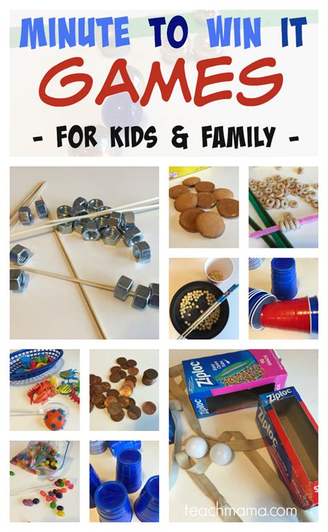 Free Printable Family Minute To Win It Ideas