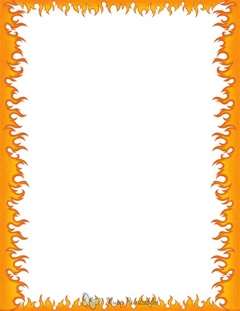 Free Printable Flame Borders