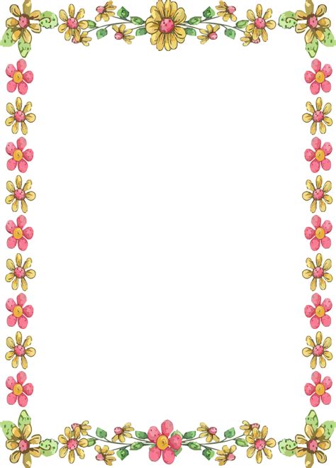 Free Printable Flower Borders
