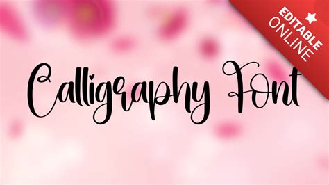 Free Printable Font Generator Calligraphy