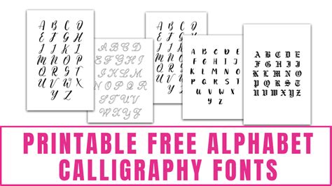 Free Printable Fonts, Adjustable Sizes