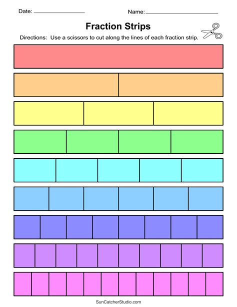 Free Printable Fraction Bar Template