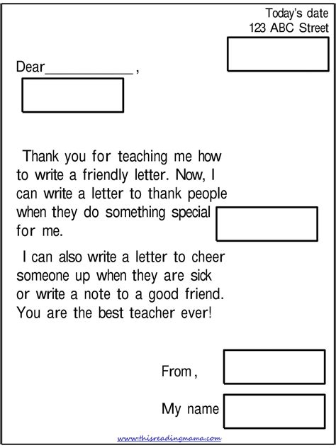Free Printable Friendly Letter