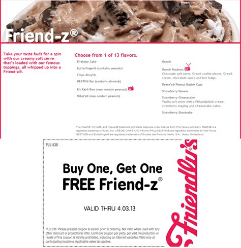 Free Printable Friendlys Coupons