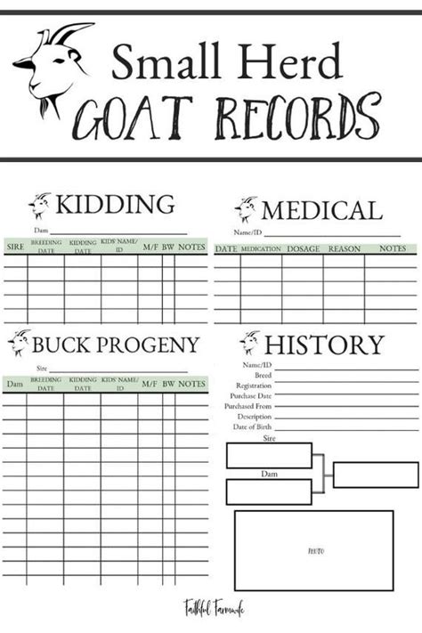 free printable goat record keeping forms