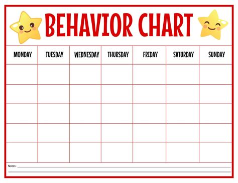 Free Printable Good Behavior Chart