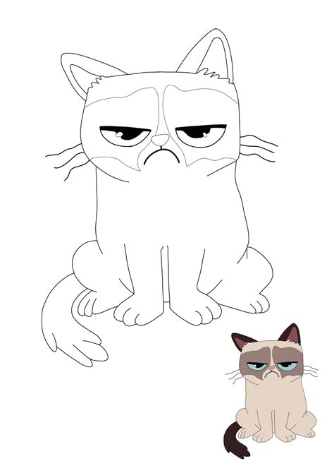 Free Printable Grumpy Cat Coloring Pages