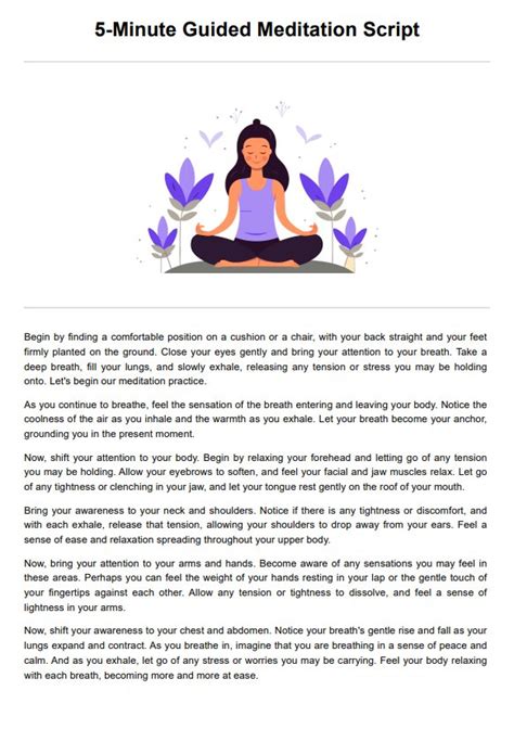 Free Printable Guided Meditation Scripts