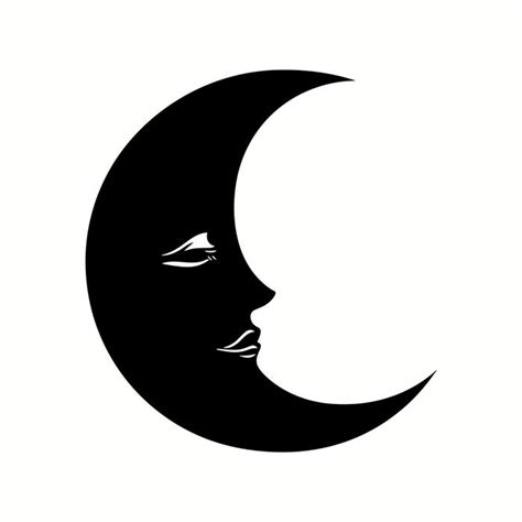 Free Printable Half Moon Face Stencil