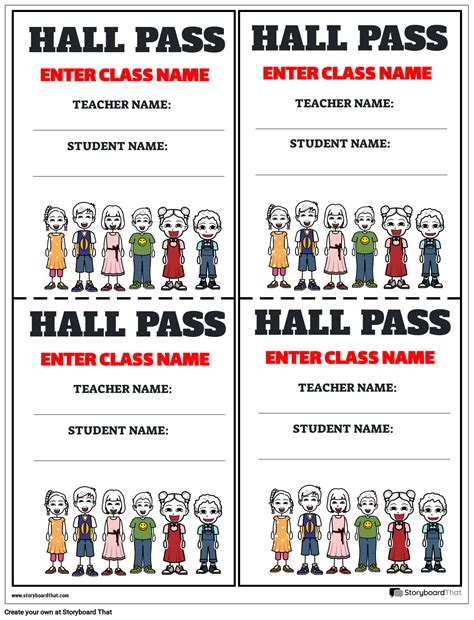 Free Printable Hall Pass