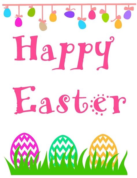 free printable happy easter signs
