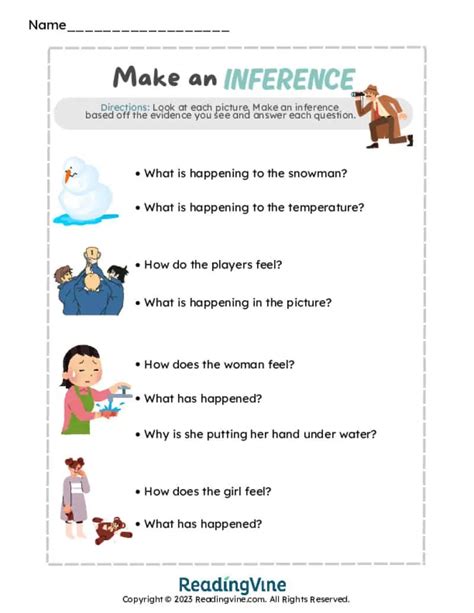 Free Printable Inference Worksheets