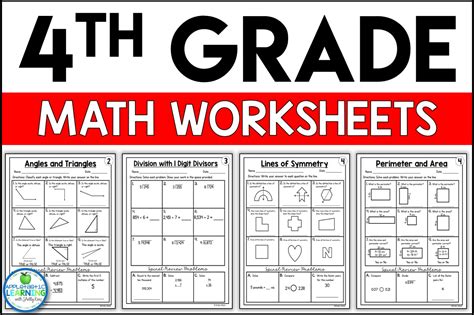 Free Printable Learning Worksheets 4Th Grade