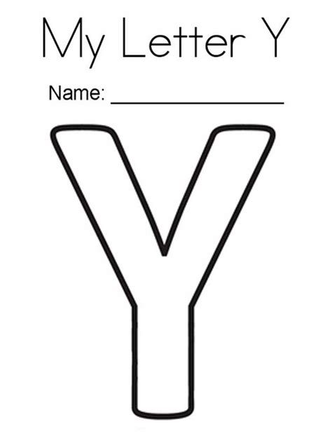 free printable letter y coloring sheet
