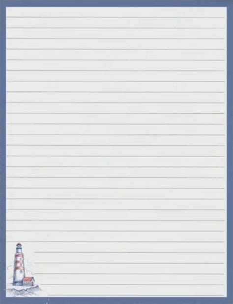 Free Printable Lighthouse Notepad