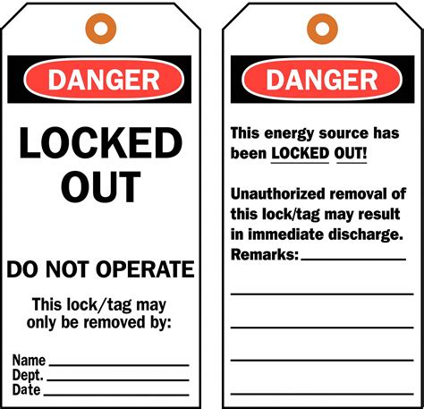 free printable lockout tagout tags