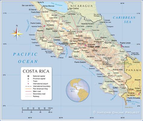 free printable map of costa rica