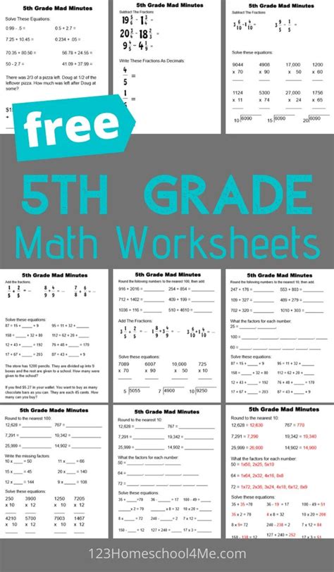 Free Printable Math Lessons For 5Th Grade