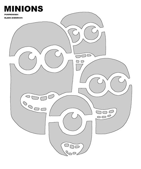 Free Printable Minion Pumpkin Template