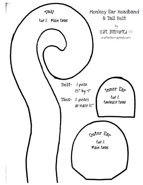 Free Printable Monkey Tail Template