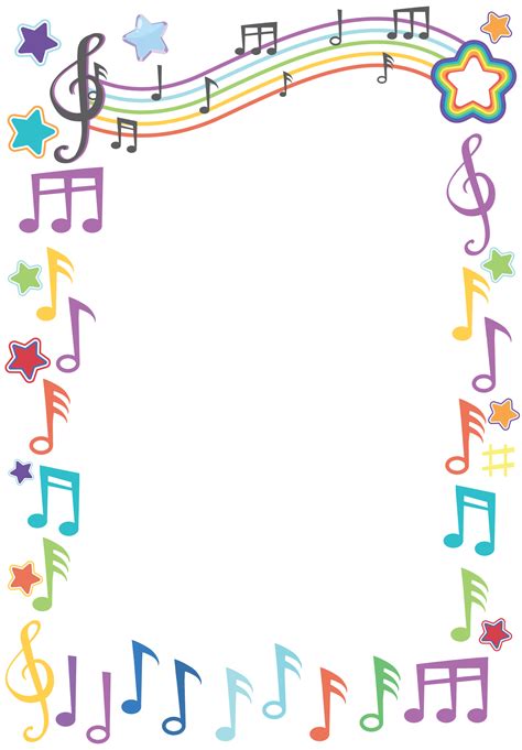Free Printable Music Notes Border