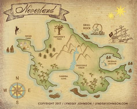 Free Printable Neverland Map