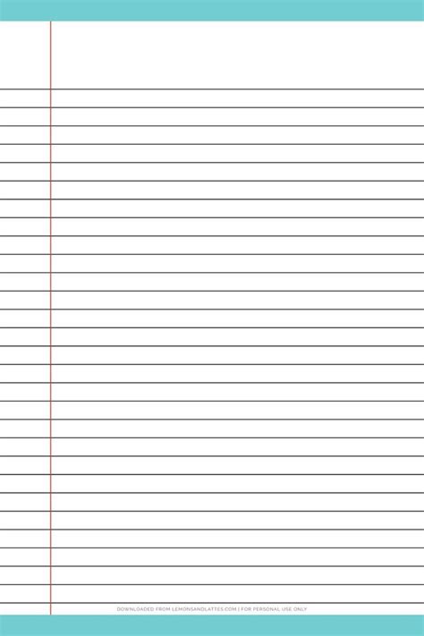 Free Printable Notebook Pages Pintrest