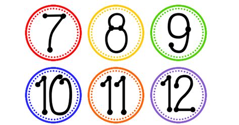 Free Printable Numbers 1 12