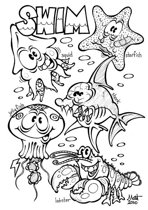 free printable ocean animals coloring pages