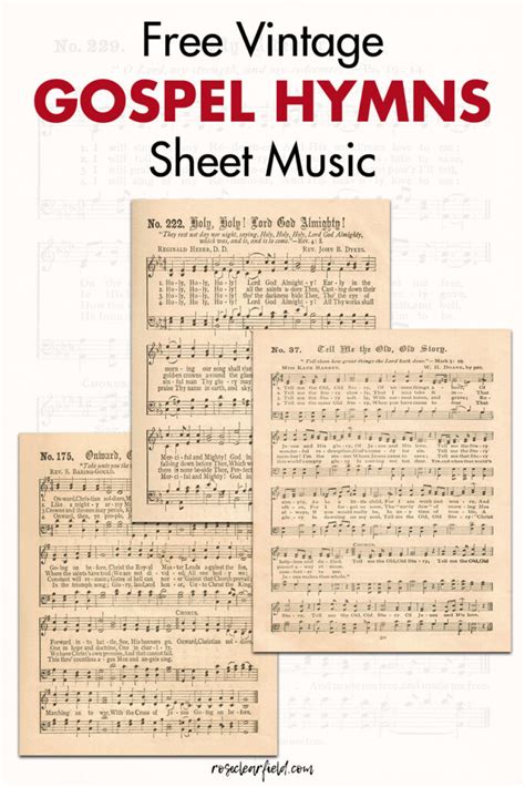 Free Printable Old Time Southern Gospal Sheet Music