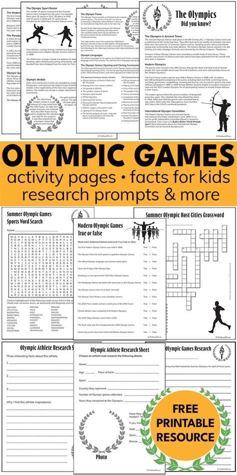 Free Printable Olympic Activities