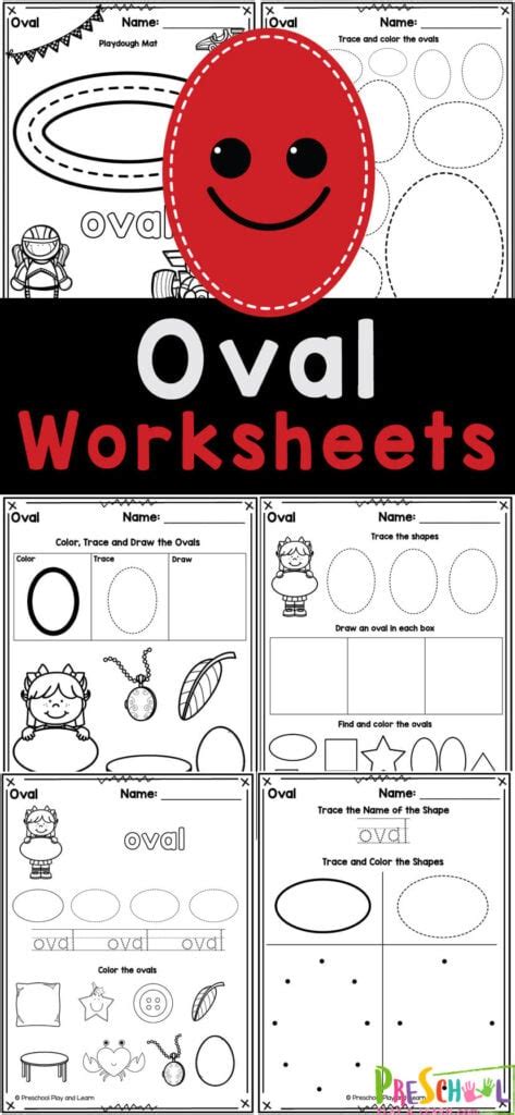Free Printable Oval Shape Worksheets