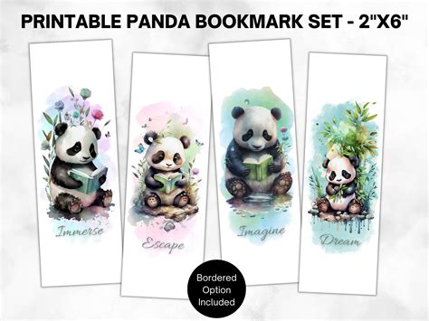 Free Printable Pand Bookmarks