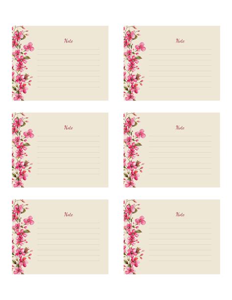 Free Printable Personalized Note Cards Template