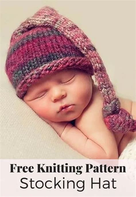 Free Printable Plain Basic Childrens Stocking Hat Pattern