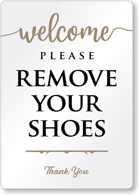Free Printable Please Remove Shoes