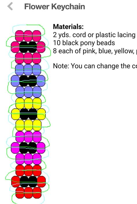 Free Printable Pony Bead Keychain Patterns