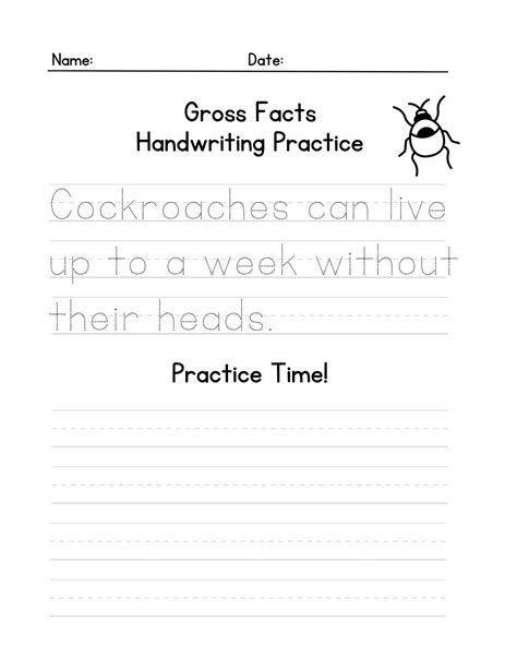 Free Printable Practice Handwriting Sheets 3Rd Grade