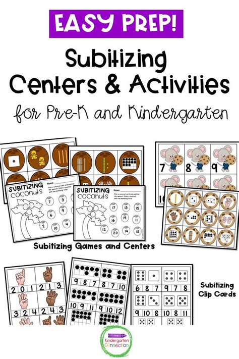Free Printable Pre Counter Subitizing Activities