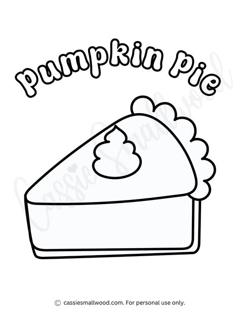 pumpkin pie coloring page